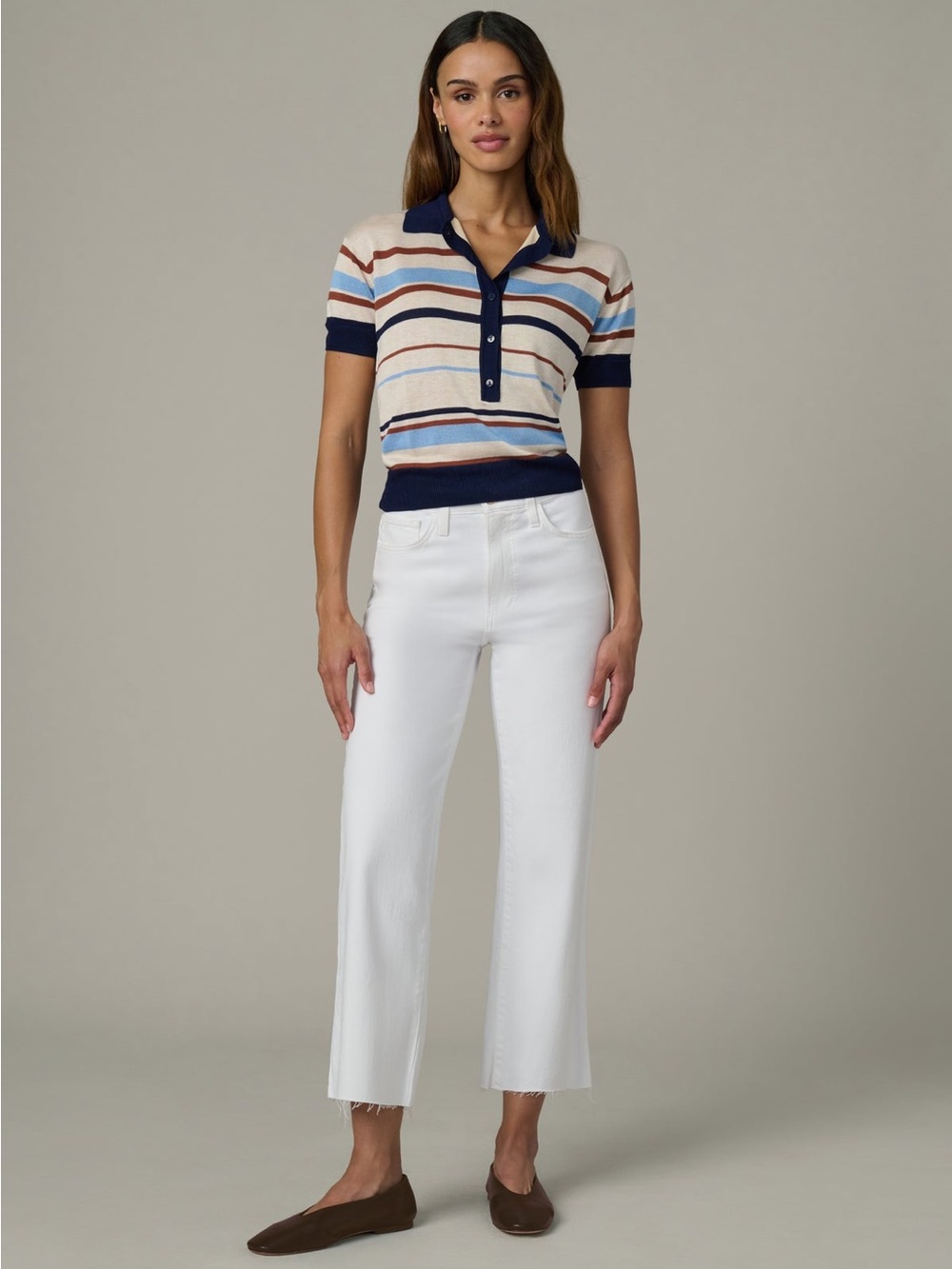 Joe’s Jeans The Blake High Rise Wide Leg Crop White Jeans Size 26